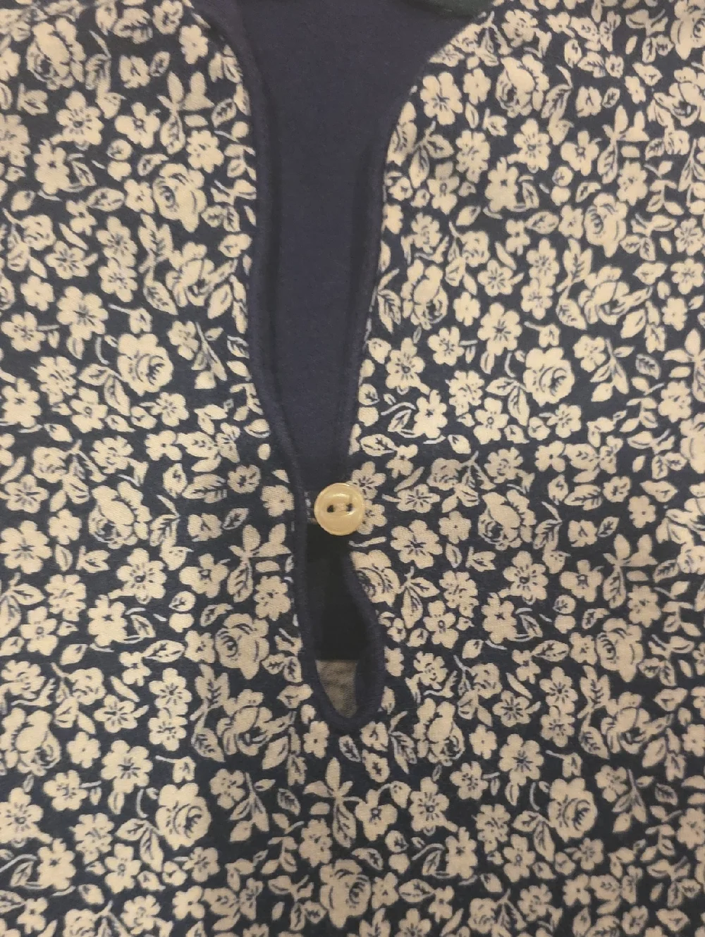 Lauren Ralph Lauren Women's‎ Navy Floral Short Dress 3/4 Sleeves L
